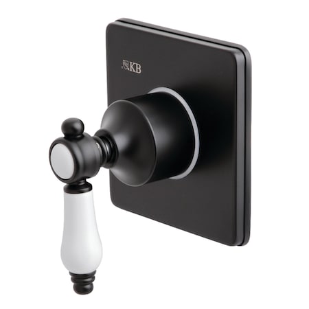 Kingston Brass KS3040BPL Bel-Air Three-Way Diverter Valve W/ Trim Kit, Matte Black KS3040BPL
